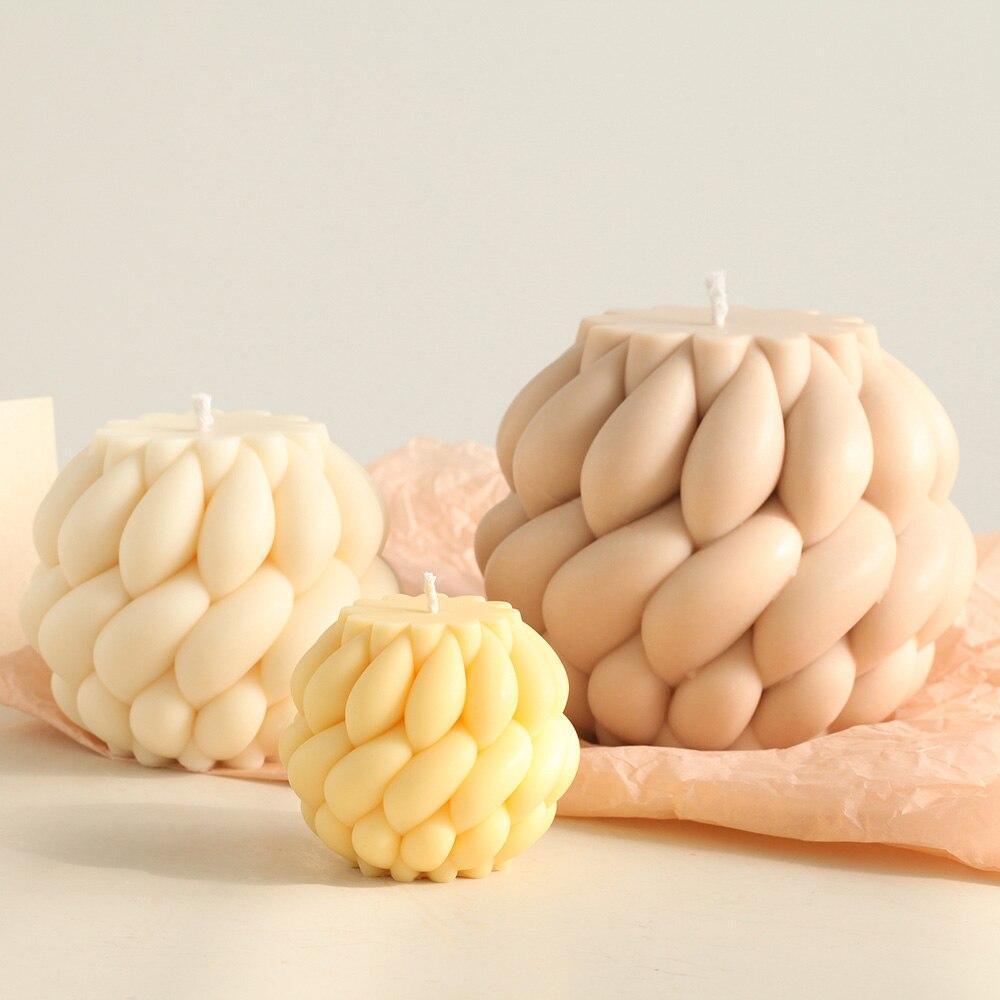 Spiral Braided Candle Silicone Mold