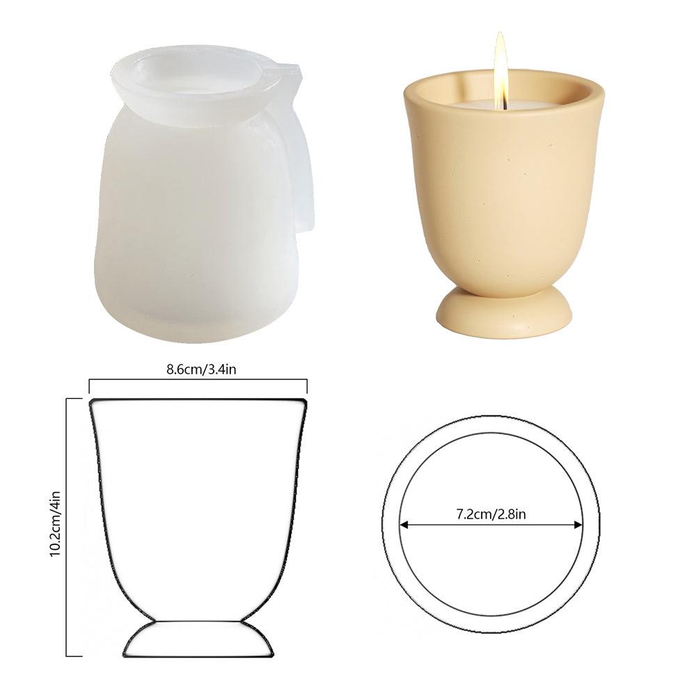Candle Vessels Silicone Mold Concrete Candle Jar Flower Pot Mould - Boowan Nicole