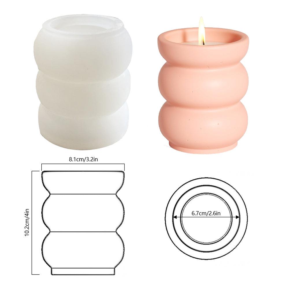 Candle Vessels Silicone Mold Concrete Candle Jar Flower Pot Mould - Boowan Nicole