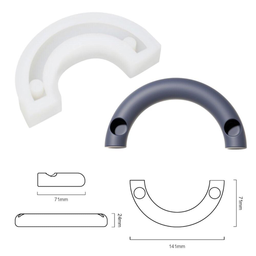 Arch Shaped Concrete Candlestick Holder Silicone Mold - Boowan Nicole