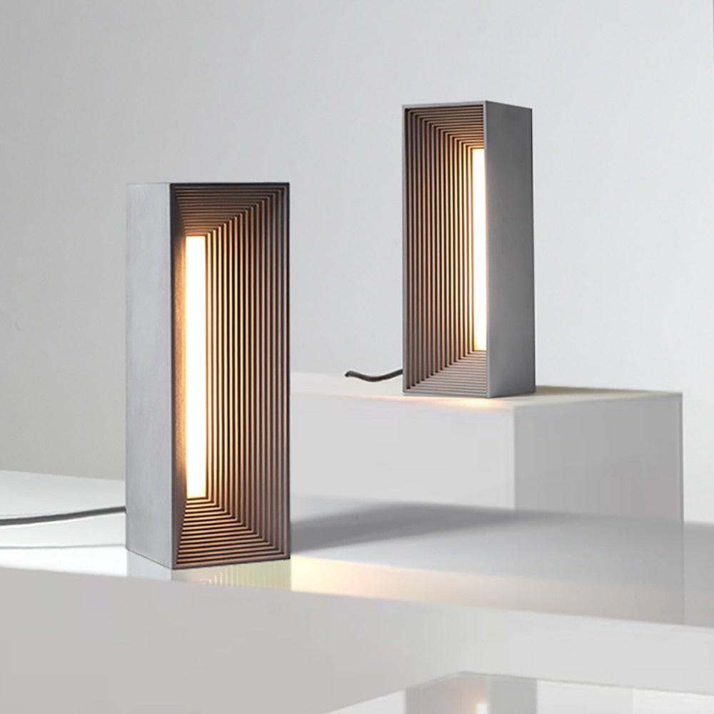 Discover the elegance from different perspectives – two distinct angles showcasing Boowannicole's concrete table lamps.