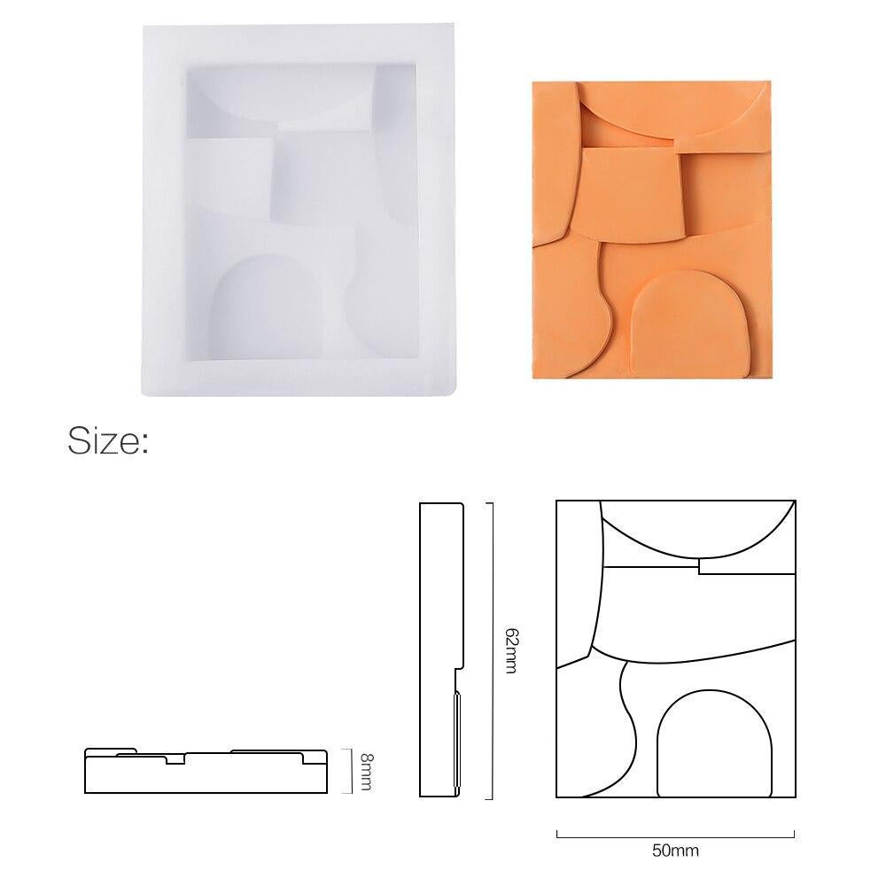 Nicole قالب سيليكون لمغناطيس الثلاجة الخرساني