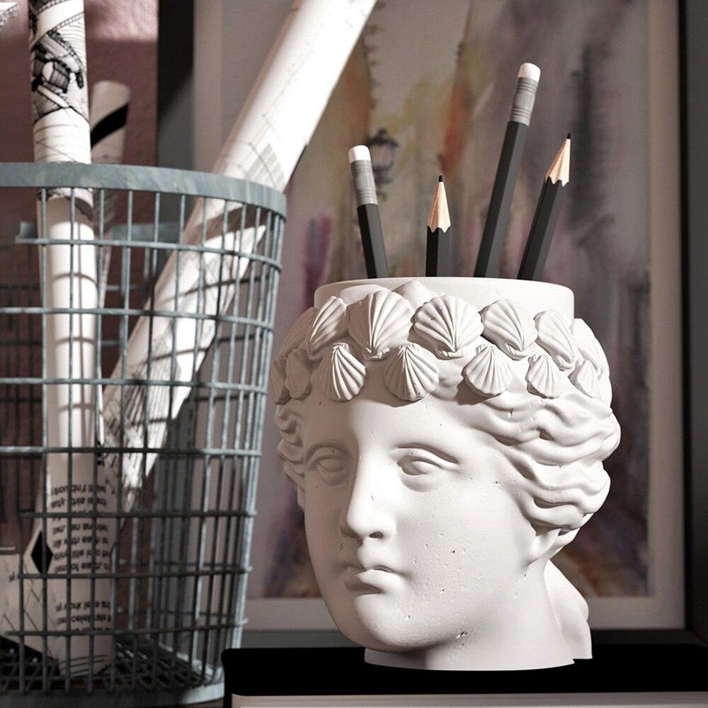 Aphrodite Head Statue Concrete Planter Silicone Mold - Boowan Nicole