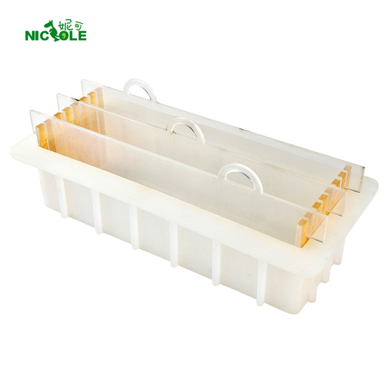 Nicole Rectangular Loaf Mould Handmade Silicone Soap Mold