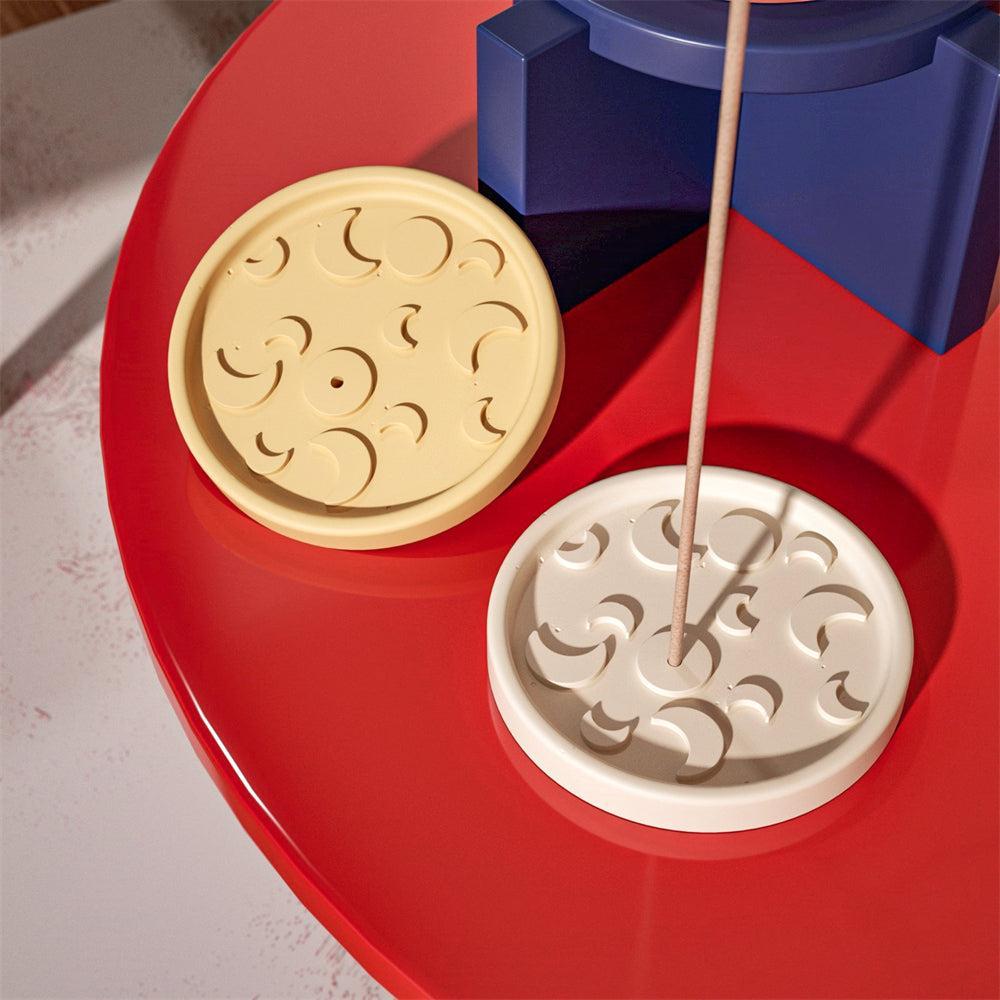 Sun and Moon Concrete Incense Holder Silicone Mold