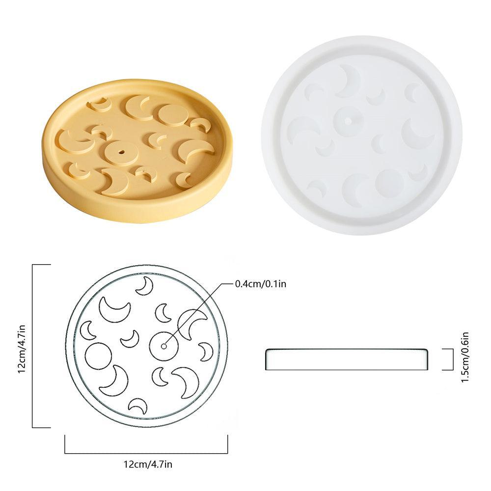 Moule en silicone porte-encens en béton soleil et lune