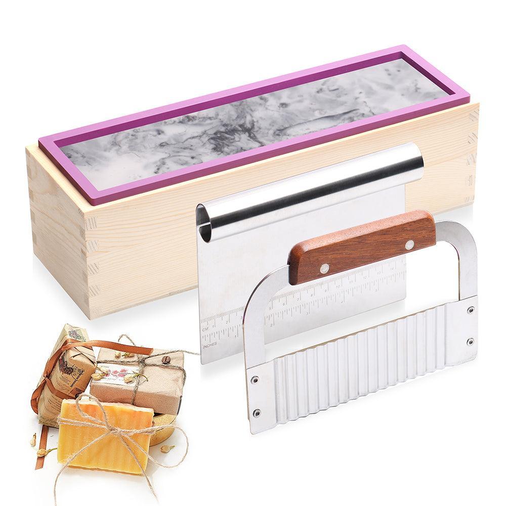 Форма для мыла из силикона прямоугольная 42 унции с набором из 2 резаков