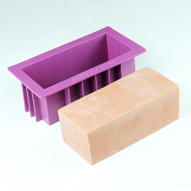 Nicole - Molde de silicona para pan de 10 pulgadas, flexible, rectangular,  para jabón
