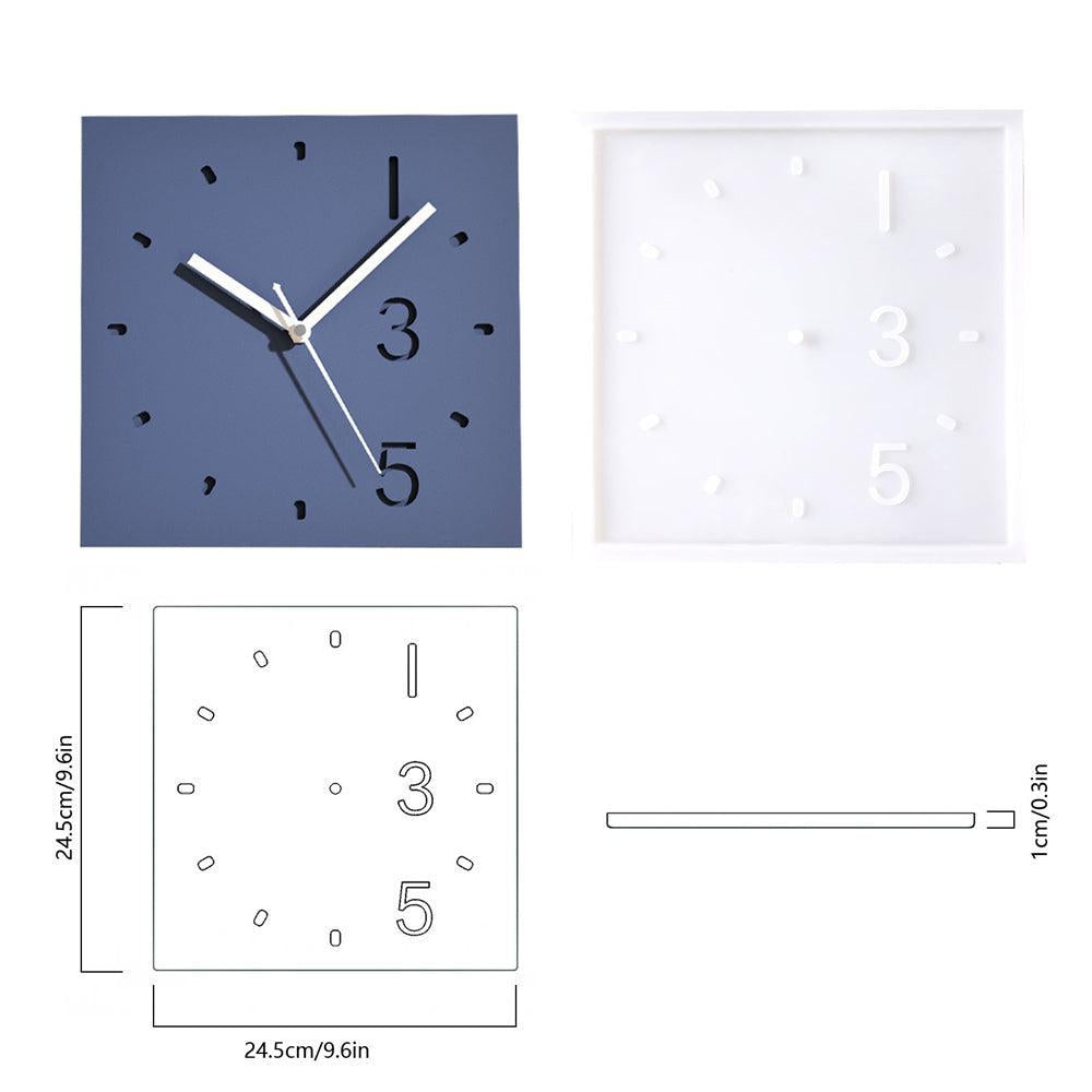 Square Wall Clock Silicone Mold