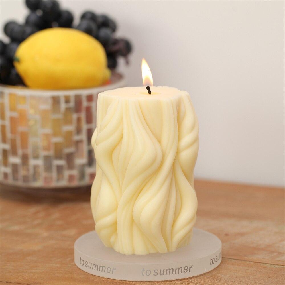 Ocean Wave Pillar Candle Silicone Mold