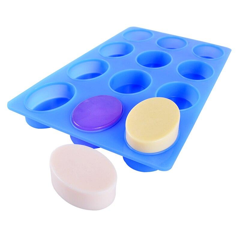 12-Cavity Oval Soap Silicone Mould - Boowan Nicole