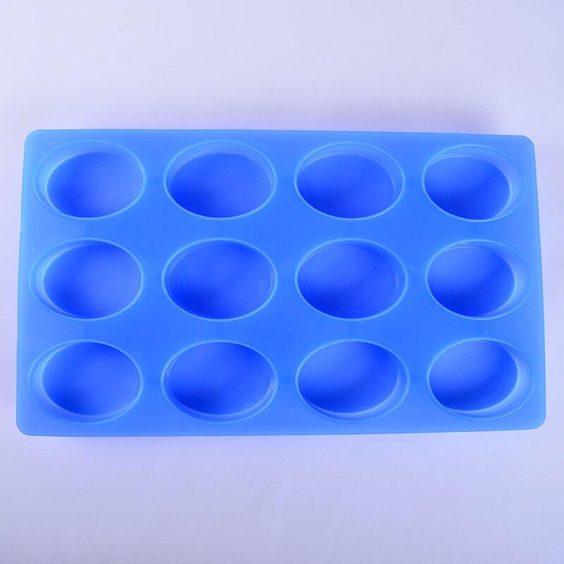 12-Cavity Oval Soap Silicone Mould - Boowan Nicole