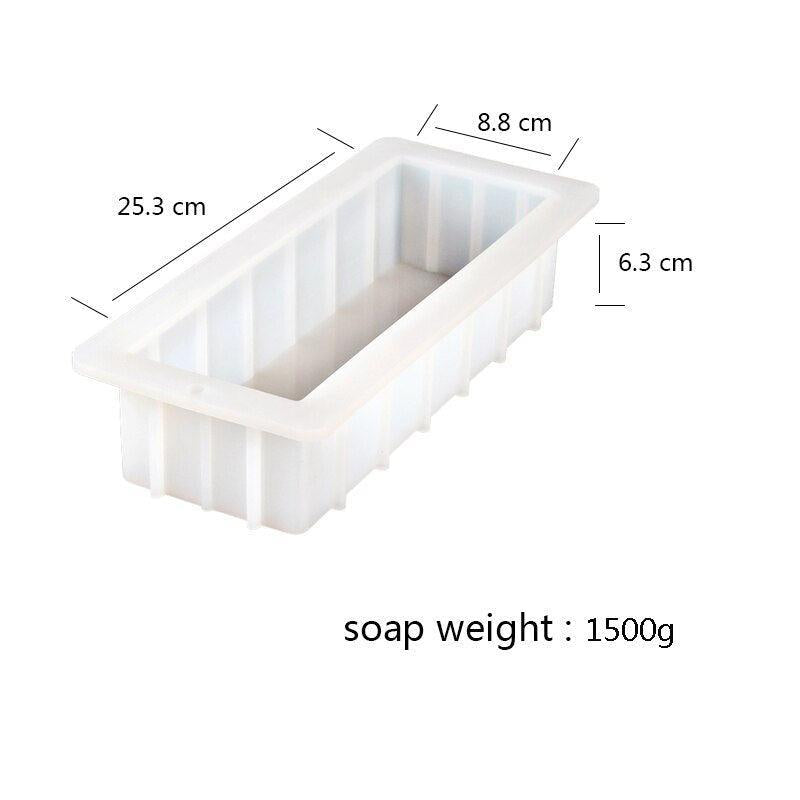 Nicole Silicone Soap Mold 40 Ounce 10'' White Loaf Mould