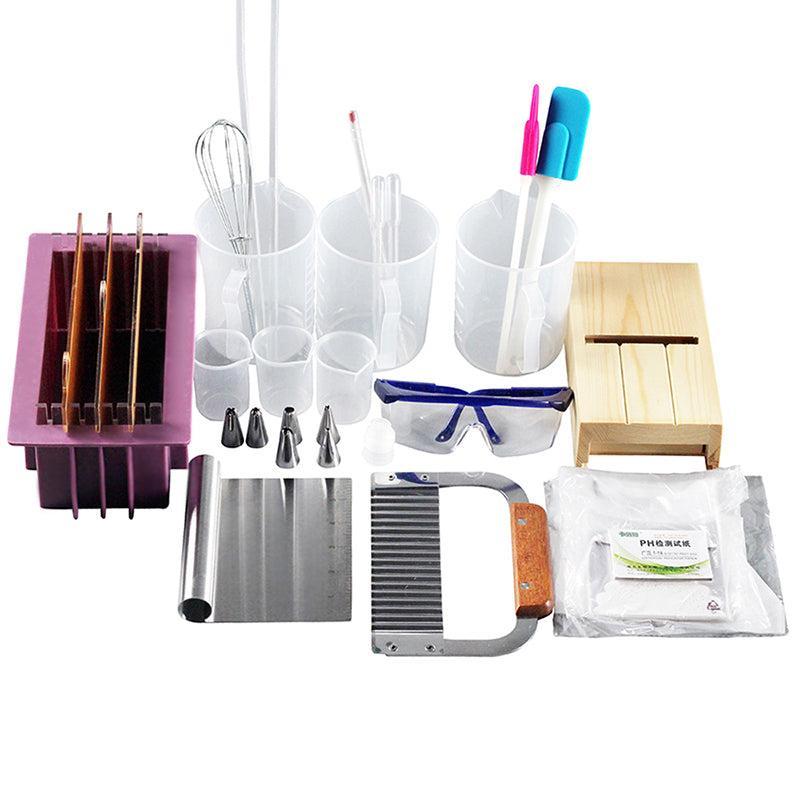 Набор для изготовления мыла с силиконовой формой с разделителями, планером, резаками для холодного процесса изготовления мыла