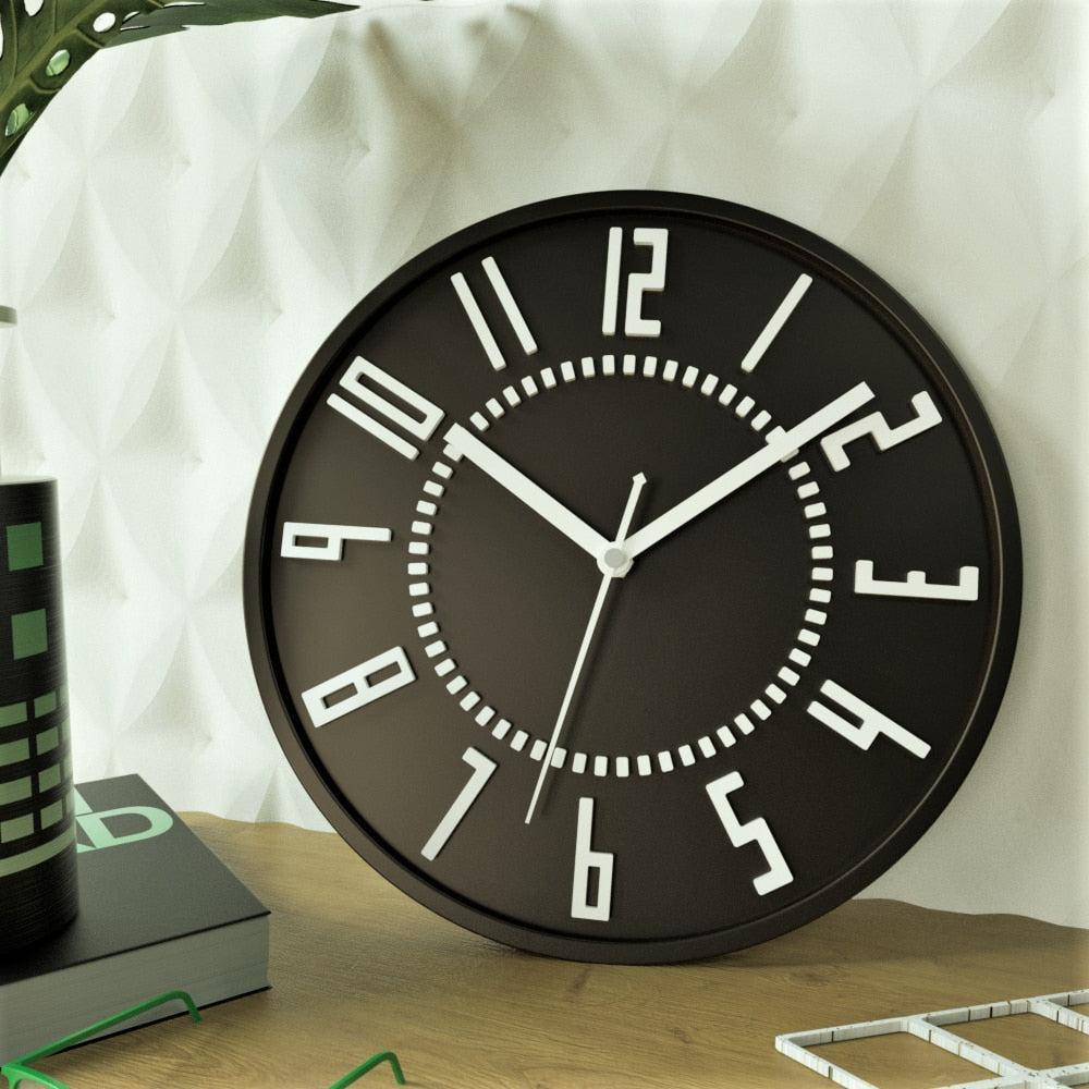 Concrete Modern Numeral Wall Clock Silicone Mold
