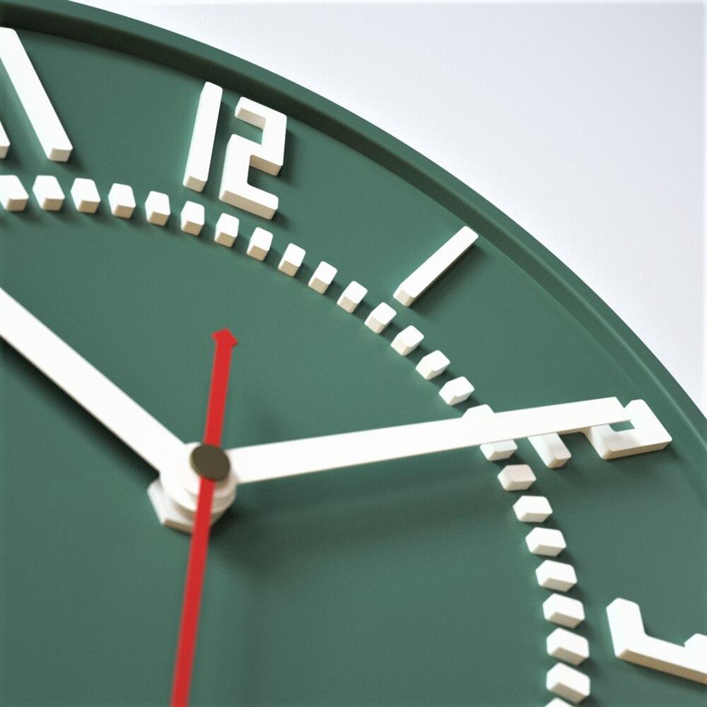 Concrete Modern Numeral Wall Clock Silicone Mold