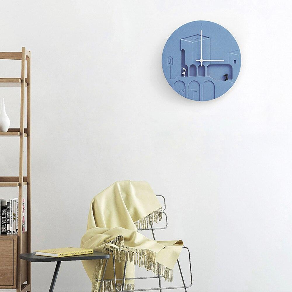 Concrete Round Wall Clock Silicone Mold