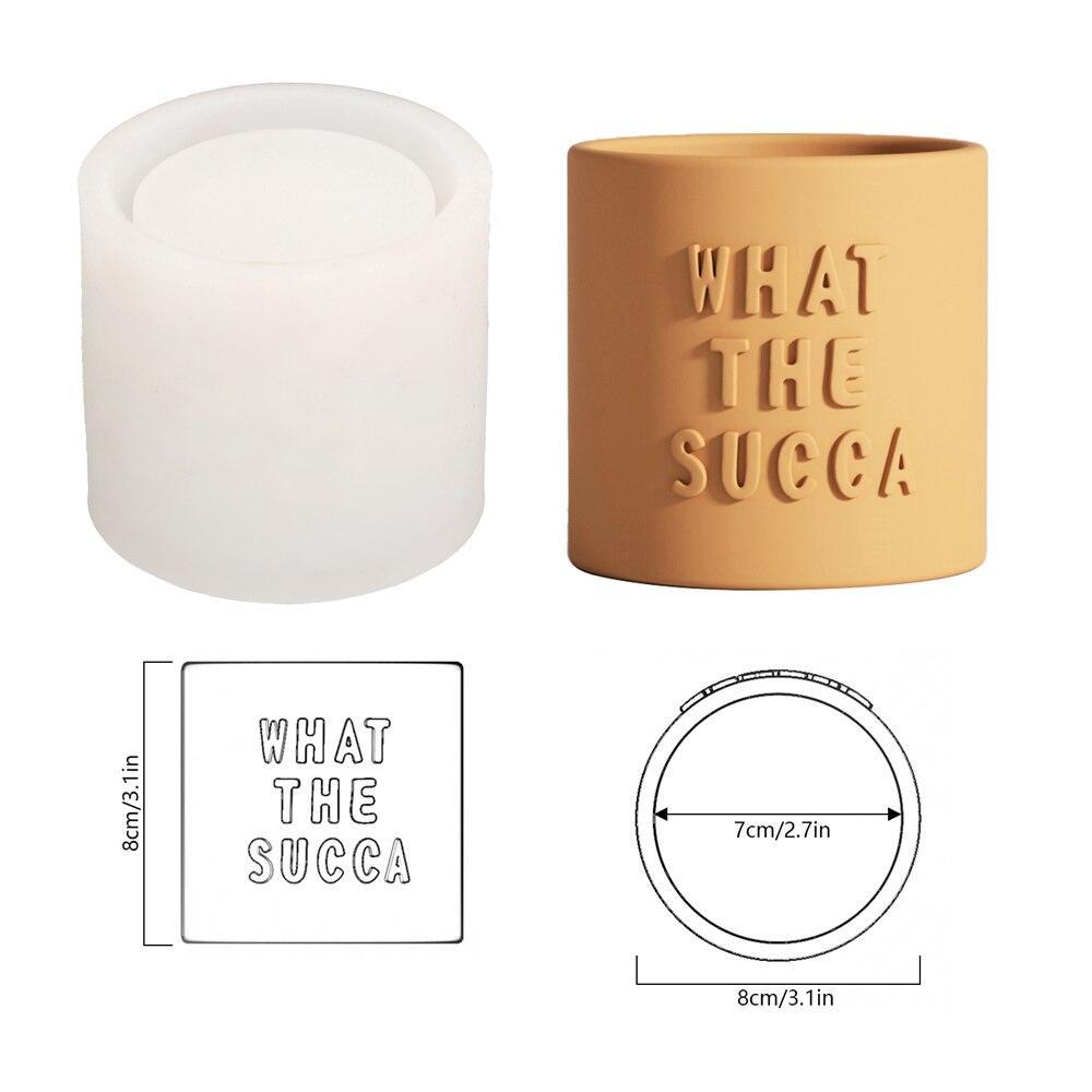 Форма из силикона для бетонного горшка "Love Grows Here"