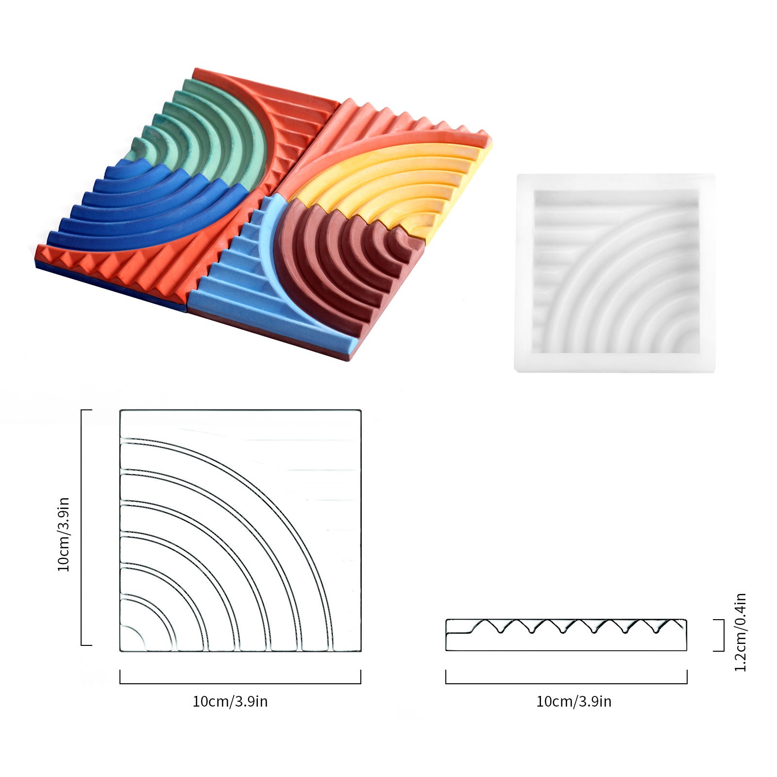 Nicole قالب سيليكون لاصقات خرسانية
