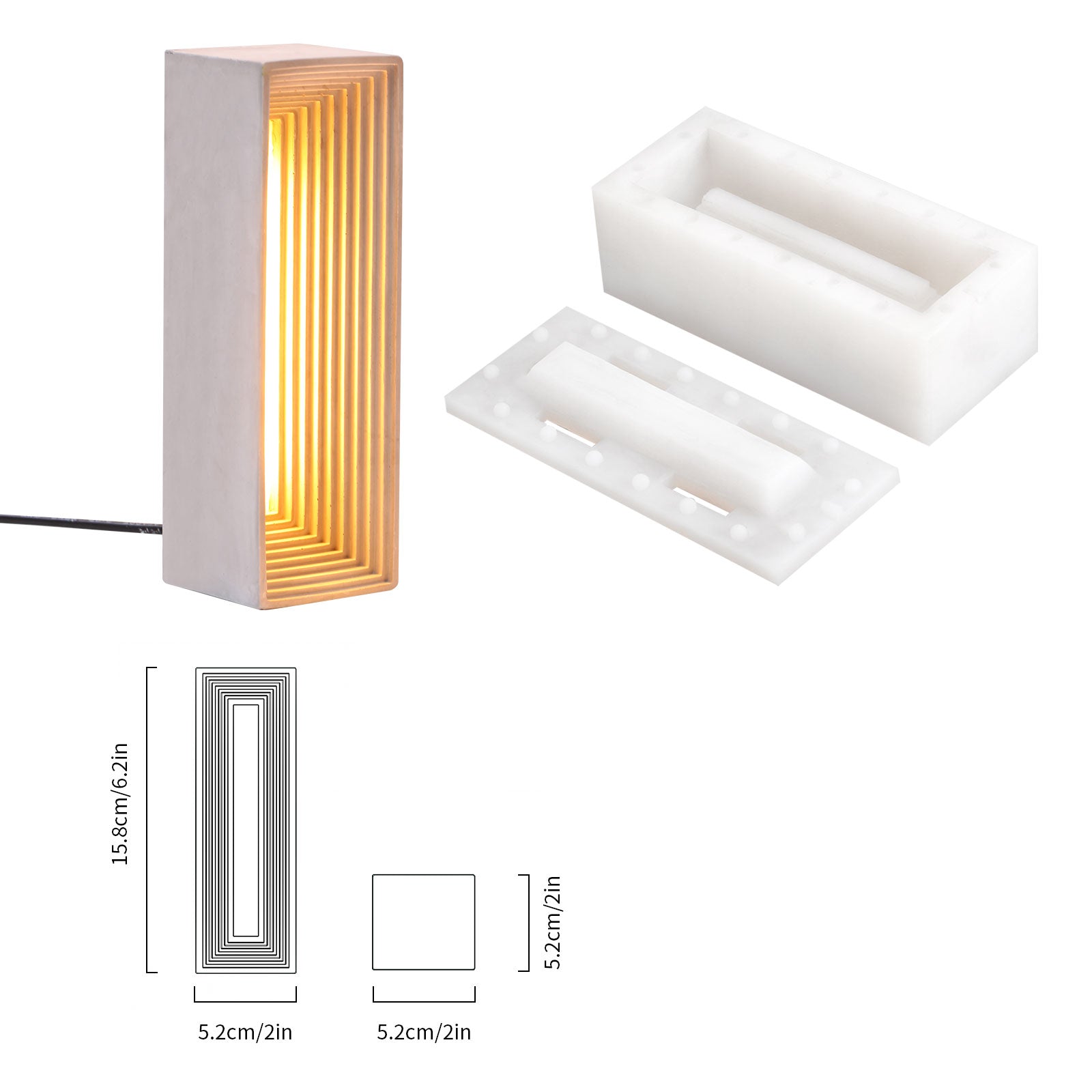 Witness the transformation from mold to masterpiece – explore Boowannicole's silicone molds and the stunning finished concrete table lamps.