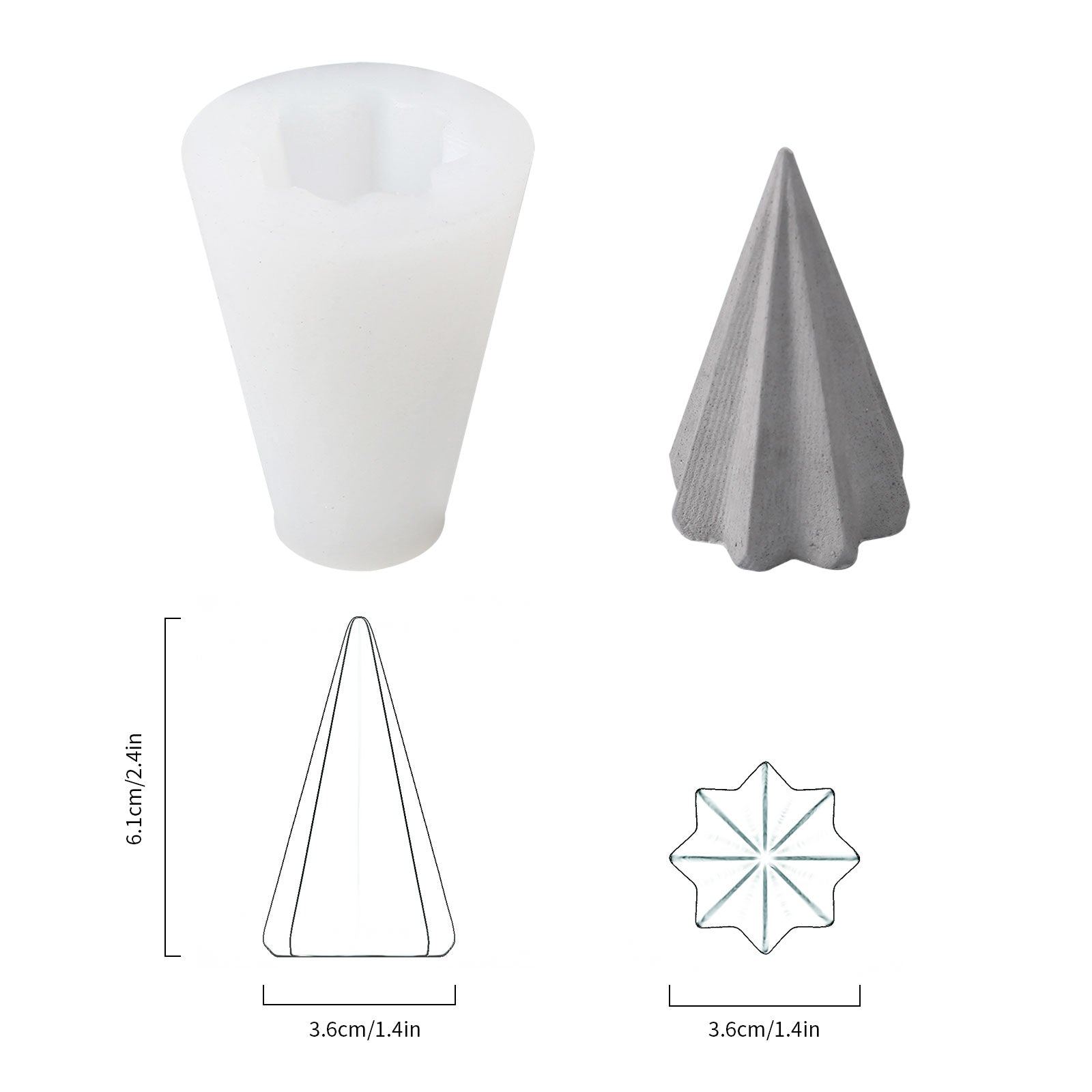 7ピース コンクリートリングホルダー シリコンモールド