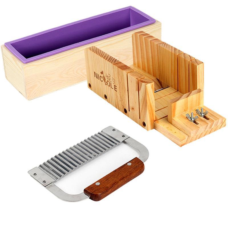 42oz Silicone Soap Loaf Mold Wavy Cutter Tool Set