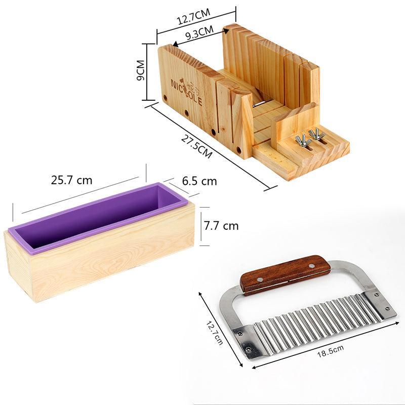 42oz Silicone Soap Loaf Mold Wavy Cutter Tool Set