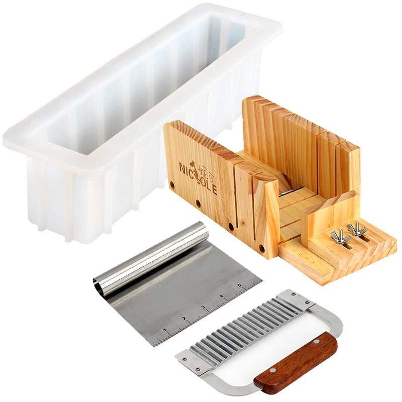 Soap Making Supplies Set Silicone Soap Mold with Separators and Wood  Beveler Router Planer
