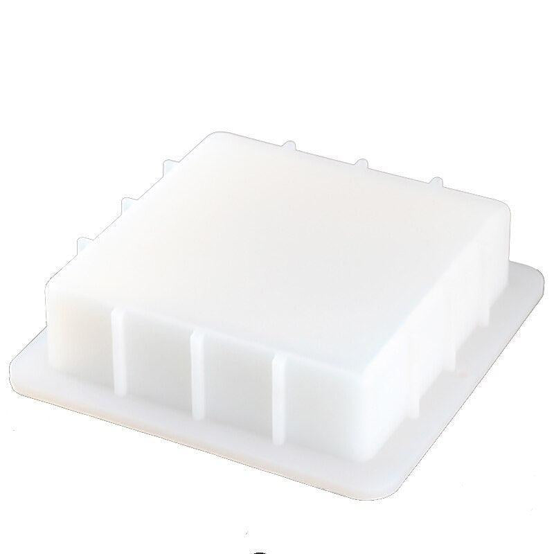 スクエアシリコーン石鹸型 ホワイト 手作りローフ型