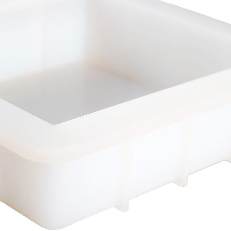 スクエアシリコーン石鹸型 ホワイト 手作りローフ型