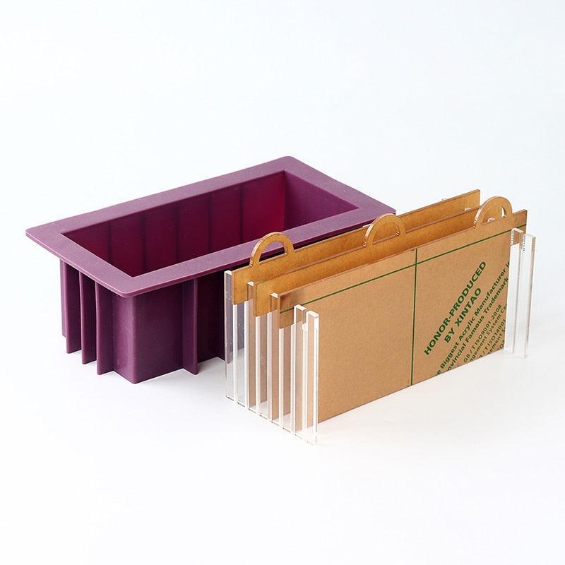 Swirl Silicone Soap Mold with Acrylic Separators