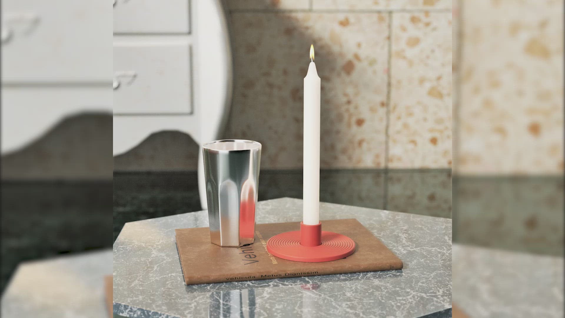 Charger la vidéo : Moule en silicone pour bougeoir conique rond