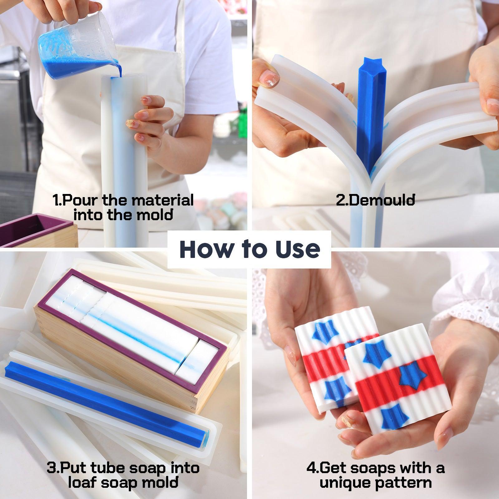 Moule en silicone d'insertion de colonne de tube de savon