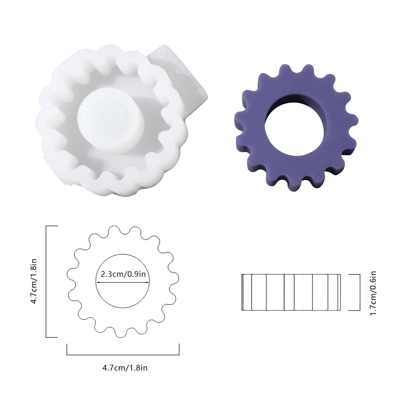 積み重ね可能なモジュラーキャンドルシリコン型