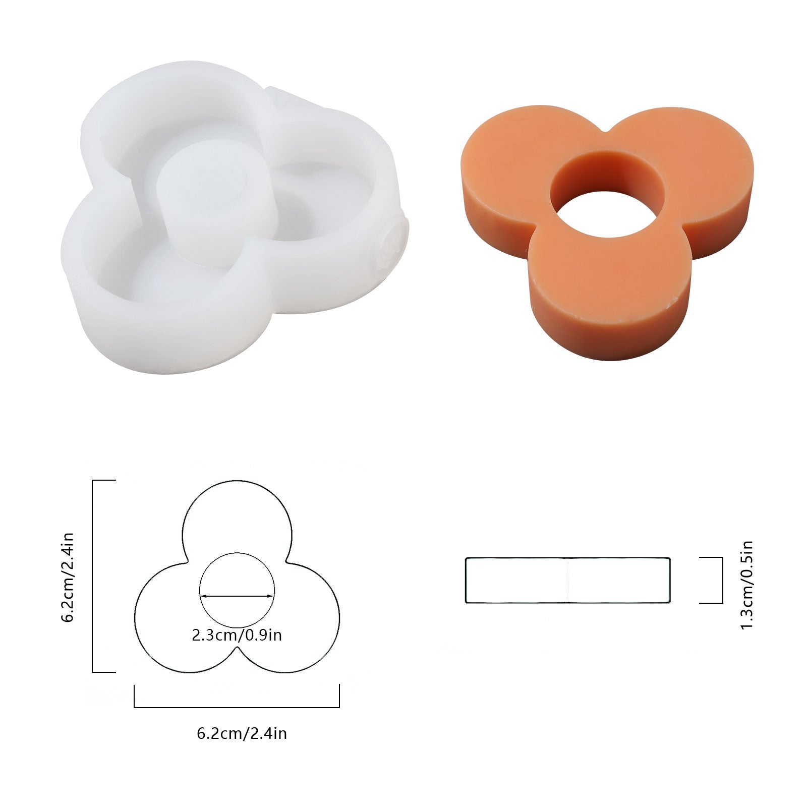 積み重ね可能なモジュラーキャンドルシリコン型