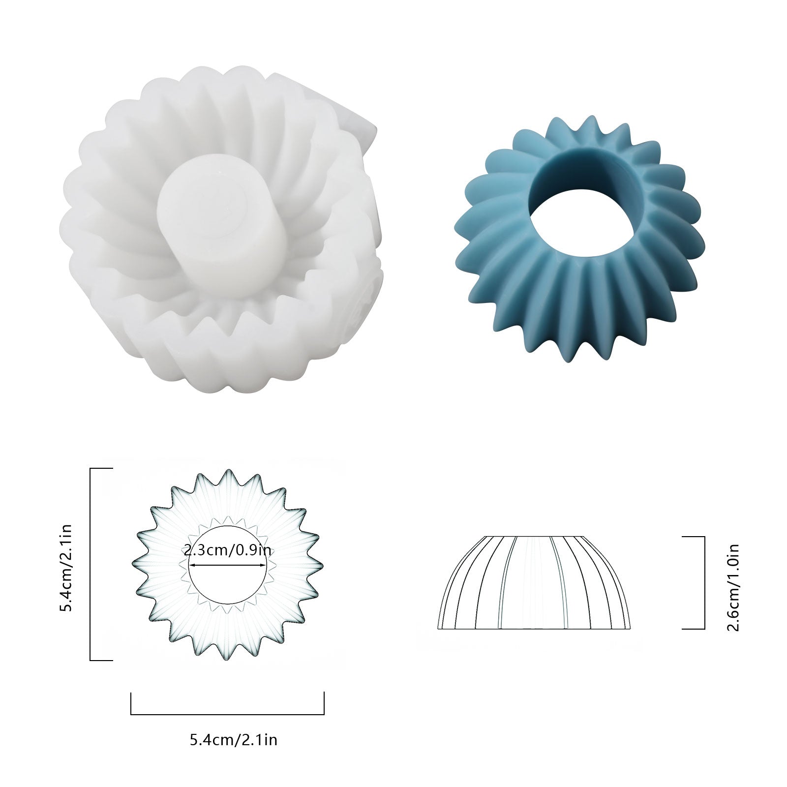 積み重ね可能なモジュラーキャンドルシリコン型